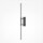 LED Wandleuchte indirekt Metall Schwarz H:63 cm 3000 K