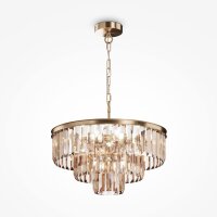 Hängelampe Kristallglas in Gold Bernstein E14...