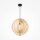 Hängelampe Holz Metall Beige Schwarz E27 B:50 cm Modern
