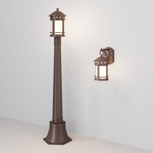 Wegeleuchte Aluminium Braun IP44 105 cm E27 Laterne