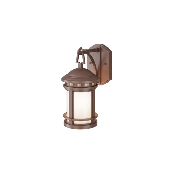 Wandlampe Aluminium Braun IP44 B:17,7 cm E27 Laterne
