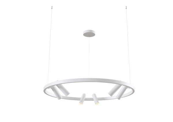 LED Pendelleuchte Metall Weiß Ø120 cm 3000 K flexibel