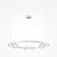 LED Pendelleuchte Metall Weiß Ø120 cm 3000 K...