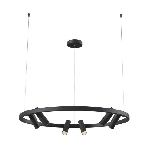 LED Hängelampe Metall Schwarz Ø120 cm 3000 K flexibel