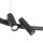 LED Hängelampe Metall Schwarz Ø120 cm 3000 K flexibel