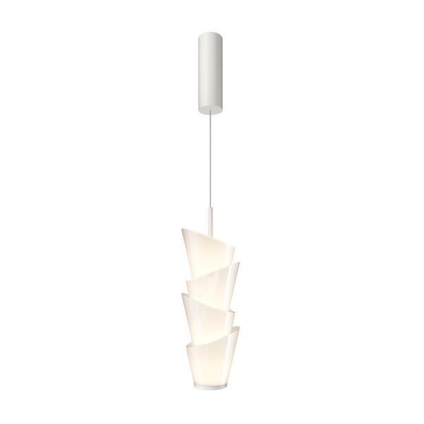 LED Pendelleuchte Glas Metall Weiß L:15 cm 3000 K 14 W