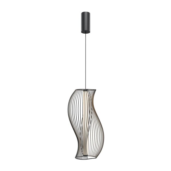 LED Pendelleuchte Schwarz L:21 cm 20 W 3000 K blendarm