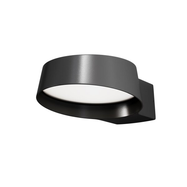 LED Wandlampe außen Aluminium Glas Graphit IP54 3000 K