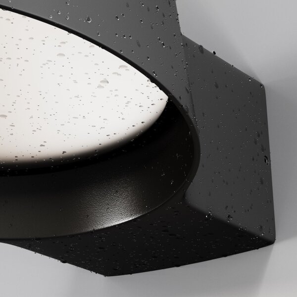 LED Wandlampe außen Aluminium Glas Graphit IP54 3000 K