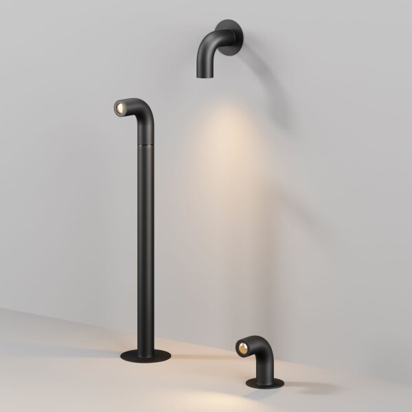LED Wandlampe Edelstahl Graphit IP65 T:7 cm 3000 K 2 W