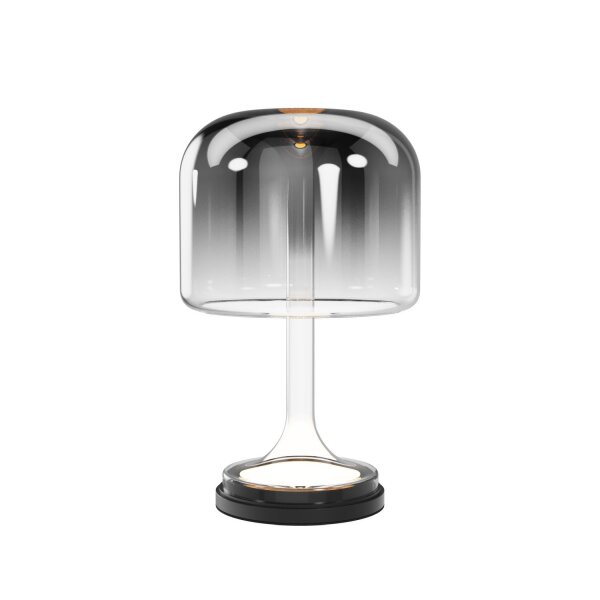 LED Tischlampe dimmbar Glas Rauchgrau 42 cm 3000 K