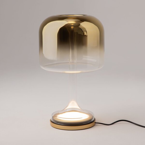 LED Tischlampe dimmbar Glas in Gold 42 cm 3000 K