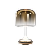LED Tischlampe dimmbar Glas in Gold 42 cm 3000 K