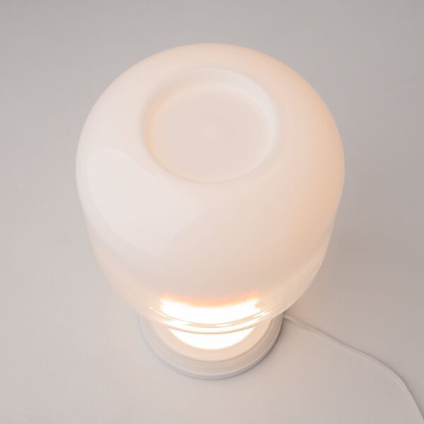 LED Tischlampe dimmbar Glas Weiß 42 cm 820 lm 3000 K