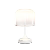 LED Tischlampe dimmbar Glas Wei&szlig; 42 cm 820 lm 3000 K