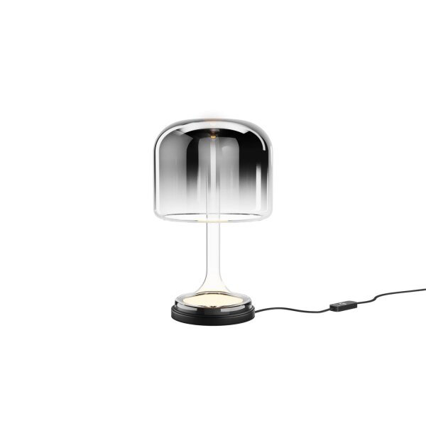 LED Tischlampe dimmbar Glas Rauchgrau 28 cm 3000 K 13 W