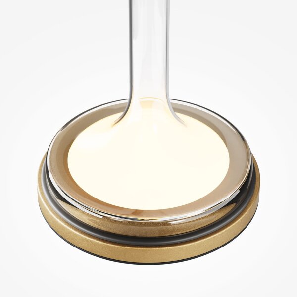 LED Tischlampe dimmbar Glas in Gold 28 cm 13 W 3000 K