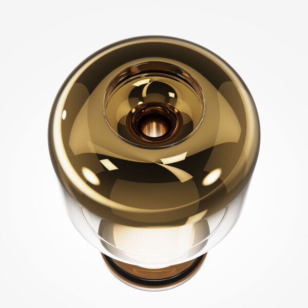 LED Tischlampe dimmbar Glas in Gold 28 cm 13 W 3000 K