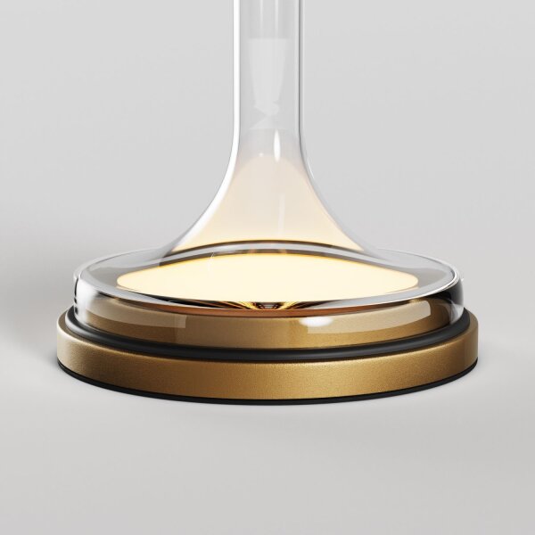 LED Tischlampe dimmbar Glas in Gold 28 cm 13 W 3000 K