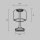 LED Tischlampe dimmbar Glas Weiß 28 cm 13 W 3000 K