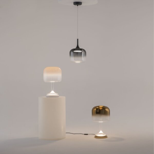 LED Hängelampe dimmbar Rauchglas Ø26 cm 3000 K 1600 lm