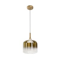 LED H&auml;ngelampe dimmbar Glas in Gold &Oslash;26 cm...
