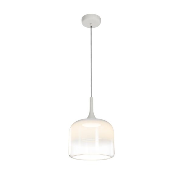 LED Hängelampe dimmbar Glas Weiß Ø26 cm 3000 K 12 W