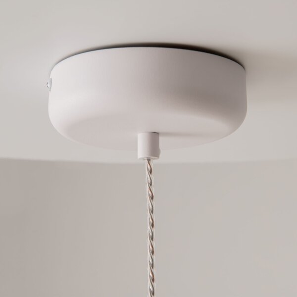 LED Hängelampe dimmbar Glas Weiß Ø26 cm 3000 K 12 W