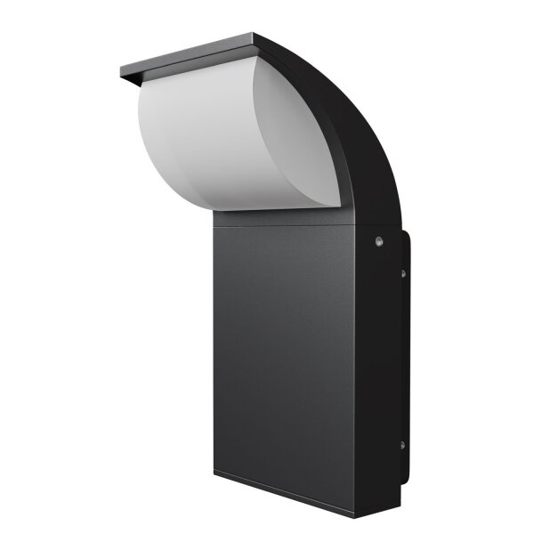 LED Außenlampe Aluminium Graphit IP65 H:20 cm 3000 K