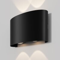 LED Wandleuchte Up Down Aluminium IP54 B:12 cm 3000 K