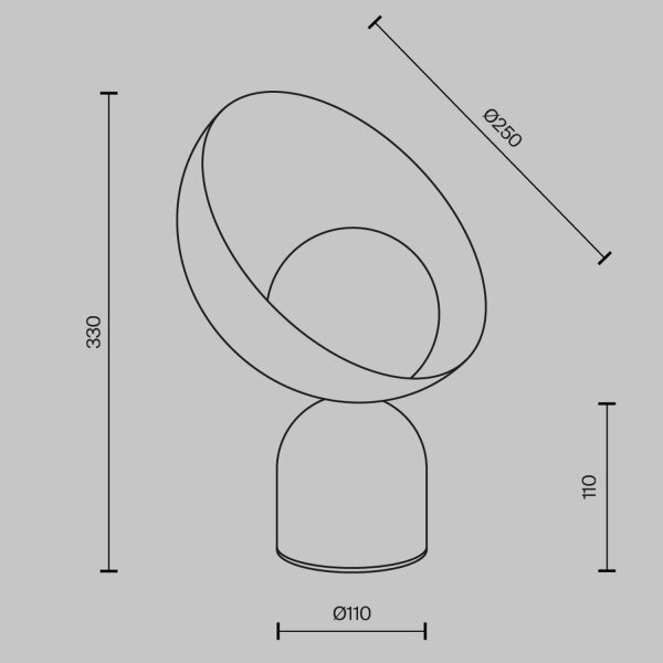 Tischlampe Stein Glas Metall Schwarz 33 cm G9 blendarm