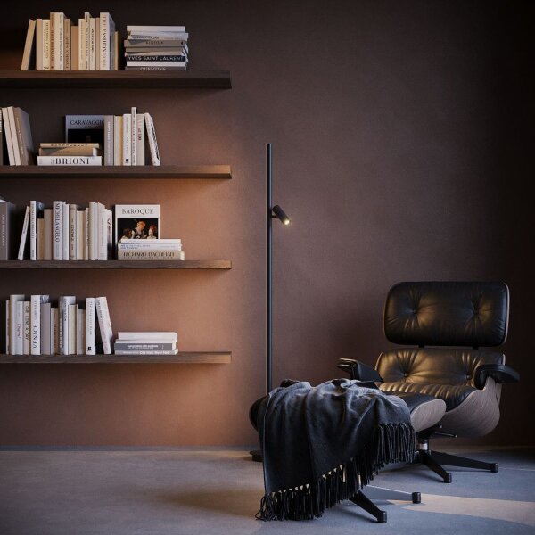 LED Stehlampe dimmbar Schwarz 155 cm 3000 K flexibel