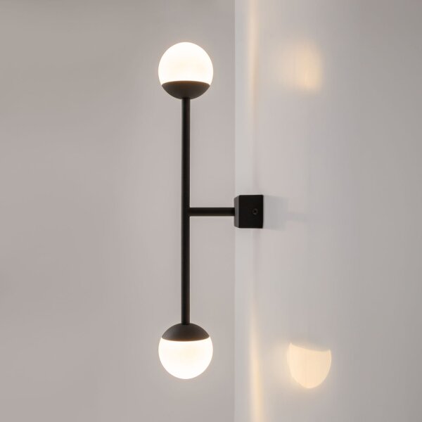 LED Wandlampe dimmbar Glas H:48 cm 13 W 3000 K blendarm