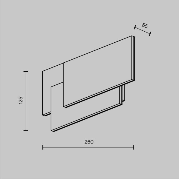 LED Wandleuchte Metall Weiß B:26 cm 3000 K indirekt
