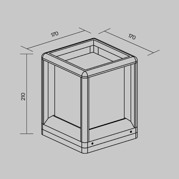 Wegeleuchte Aluminium Graphit IP65 21 cm E27 blendarm
