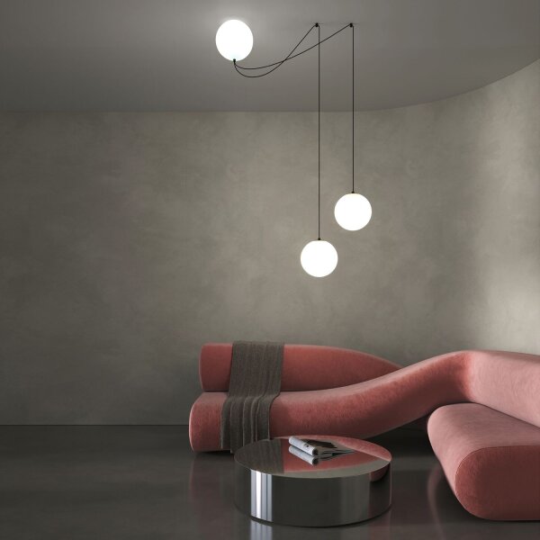 LED Pendelleuchte Spider Glas 3-flammig 3000 K flexibel