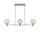 Pendelleuchte Glas Aluminium in Gold 104 cm E14 3-flmg