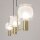 Pendelleuchte Glas Aluminium in Gold 104 cm E14 3-flmg