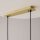 Pendelleuchte Glas Aluminium in Gold 104 cm E14 3-flmg