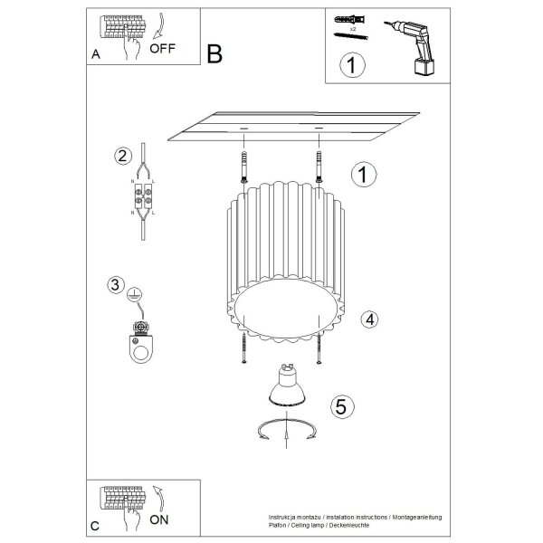 Aufbau Deckenspot GU10 Weiß Ø10 cm rund Aluminium