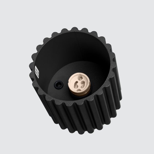 Aufbau Deckenspot GU10 Schwarz Ø10 cm rund Aluminium