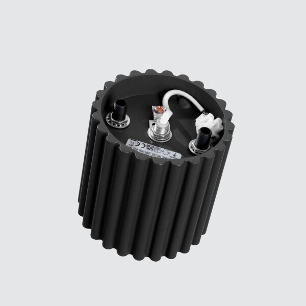 Aufbau Deckenspot GU10 Schwarz Ø10 cm rund Aluminium