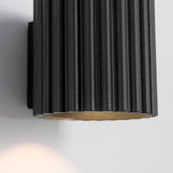 Up Down Wandleuchte Schwarz G9 10 cm Aluminium indirekt