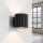 Up Down Wandleuchte Schwarz G9 10 cm Aluminium indirekt