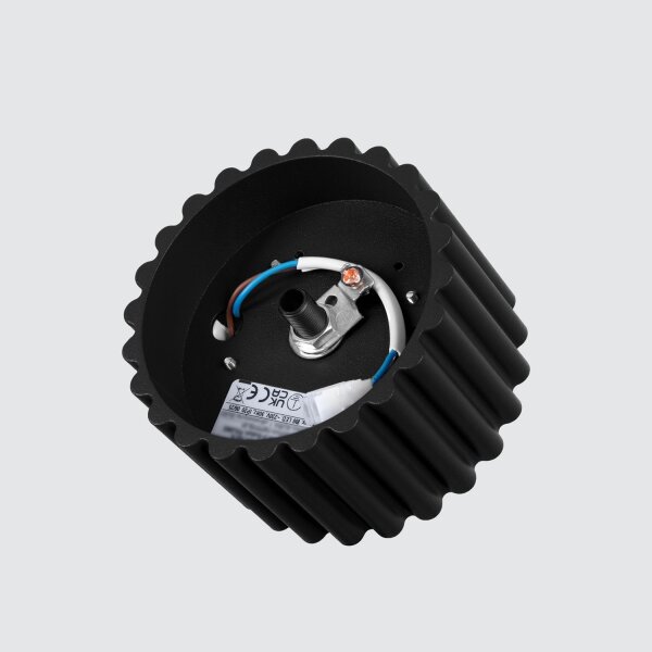Runde Deckenleuchte GX53 Schwarz Ø10 cm Aluminium