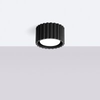 Runde Deckenleuchte GX53 Schwarz Ø10 cm Aluminium