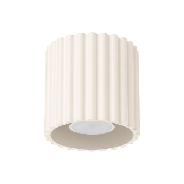 Deckenlampe Spot GU10 Beige Ø10 cm rund Aluminium