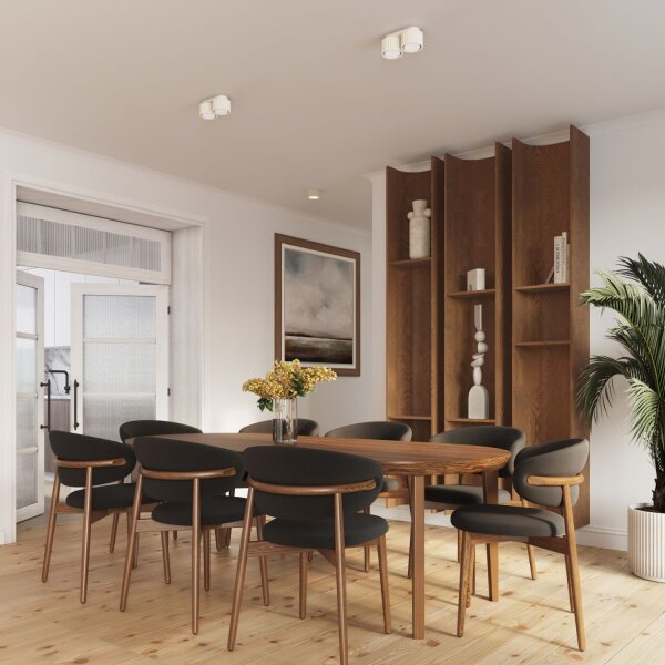 Deckenleuchte Aluminium Beige GX53 2-flammig länglich