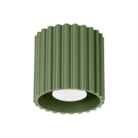 Deckenlampe Spot GU10 Olivgr&uuml;n &Oslash;10 cm rund...