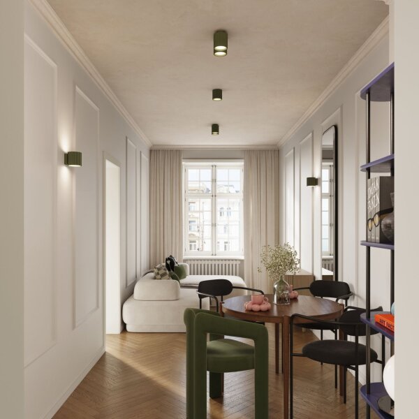Deckenleuchte Aluminium GU10 21 cm Modern in Olivgrün
